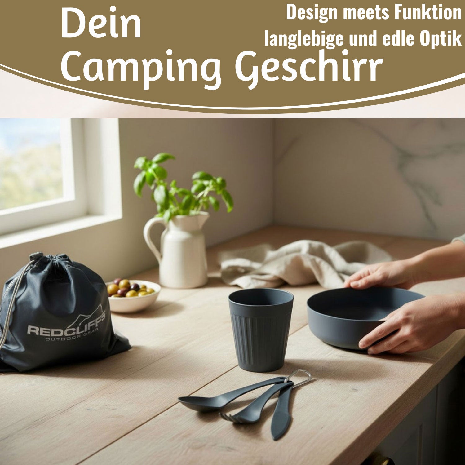 LS-LebenStil Picknick-Set 6-teilig mit Tragetasche