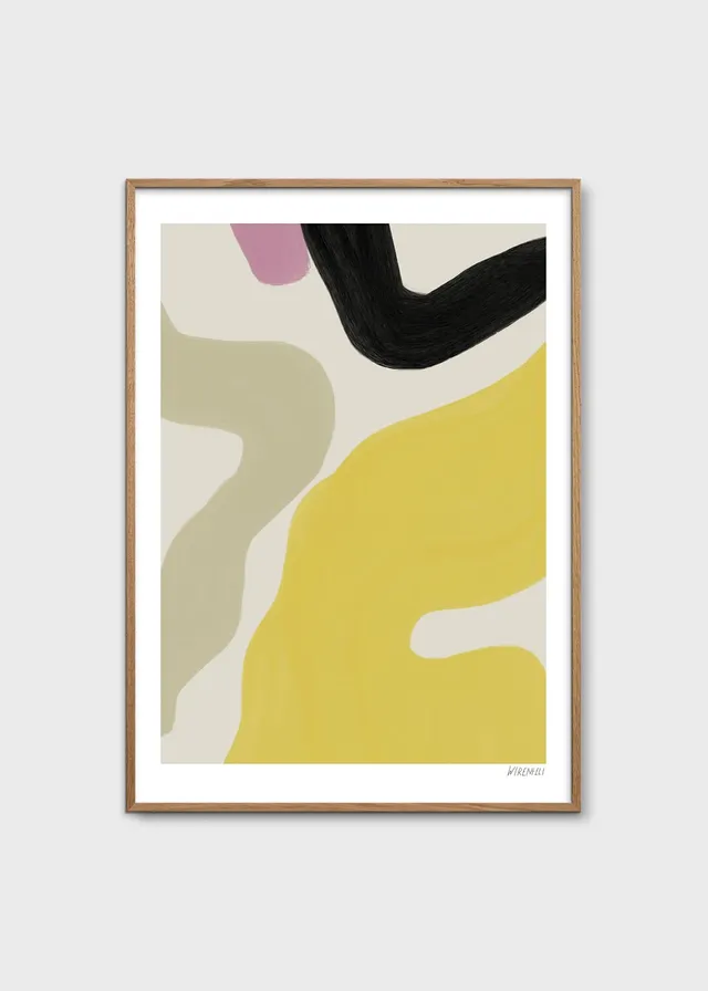 The Poster Club Art Prints Solero Poster A4 Gelb Abstrakt