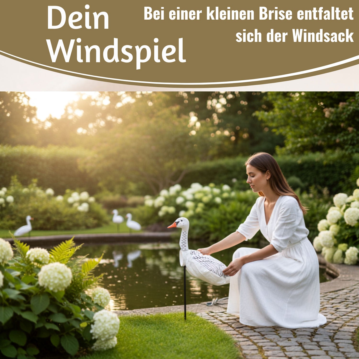 LS-LebenStil Garten & Camping Windgans Gertrude 70 cm