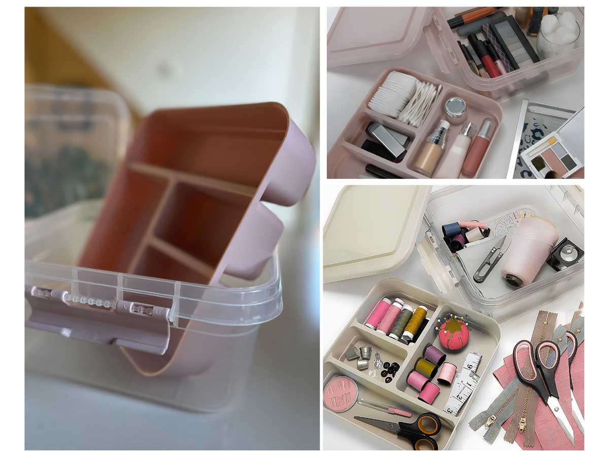 LS-LebenStil Sortierbox Aufbewahrungsbox Rosa 26cm