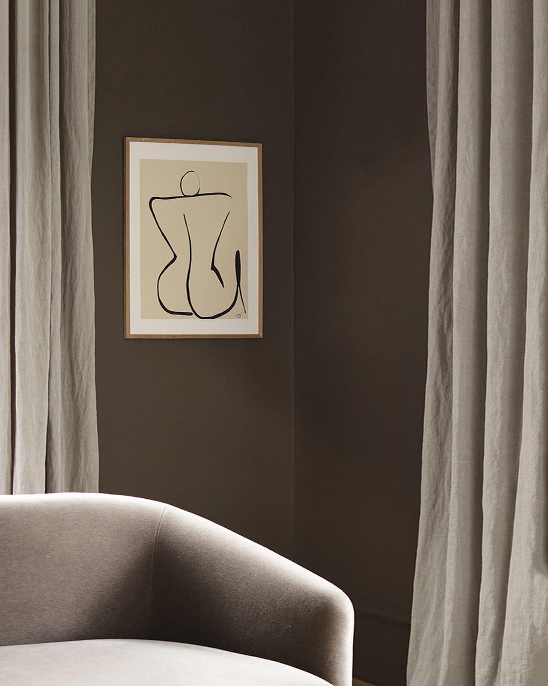 The Poster Club Silhouette Poster 30x40 cm beige