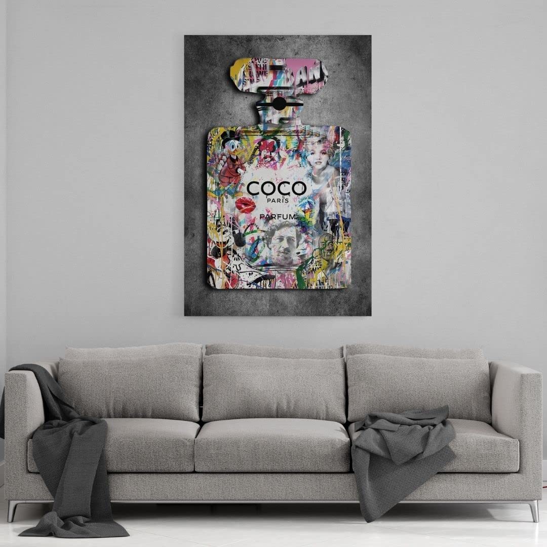 Hustling Sharks Wandbilder Pop Art Leinwand 60x90cm bunt