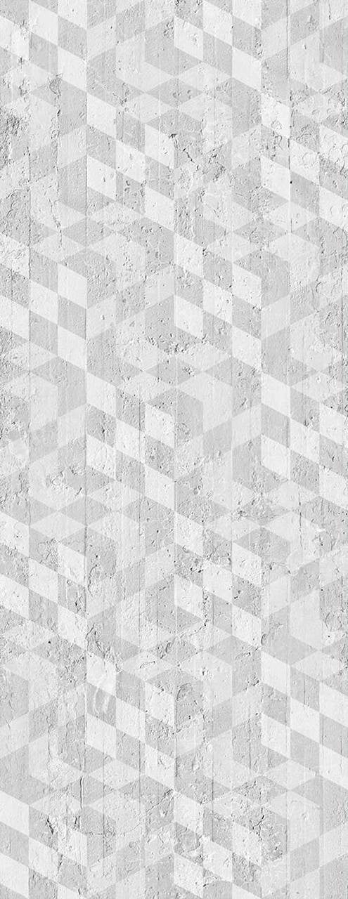 Mineheart Wallpaper Geometric Cubes Tapete A3 Muster grau