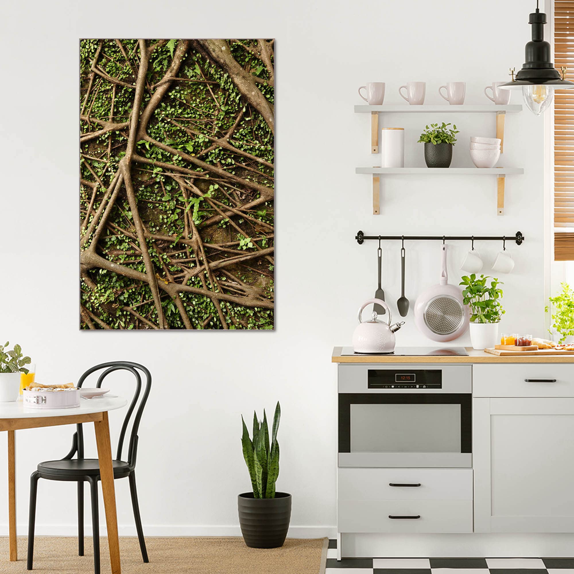 Banjado Magnettafel Baumwurzel Magnetboard 60x40 cm Natur