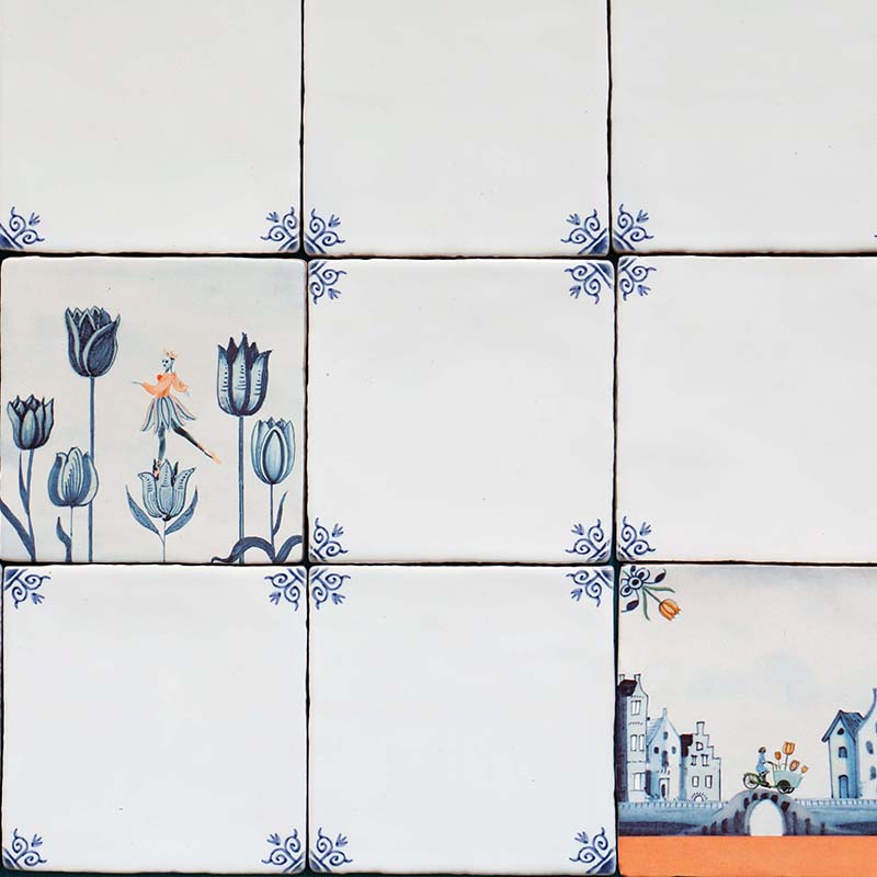 Storytiles Plain Tiles Ossenkopje Fliese 10x10 cm Weiß
