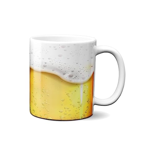 Hustling Sharks Männertasse Biermotiv 330ml Keramik Weiß