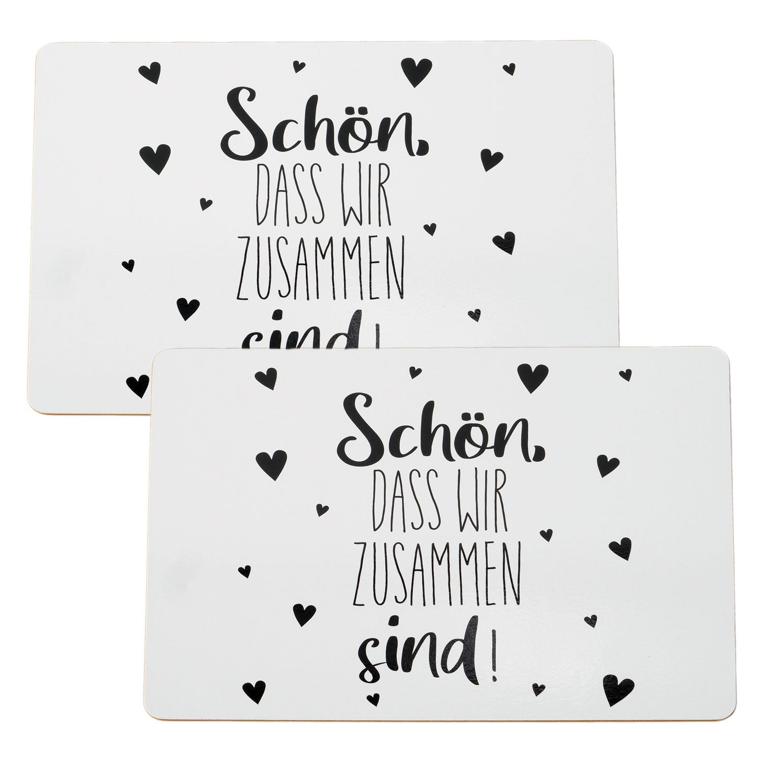 LS-LebenStil Tischset 2er-Set 40x30 cm abwaschbar Zusammen-Motiv