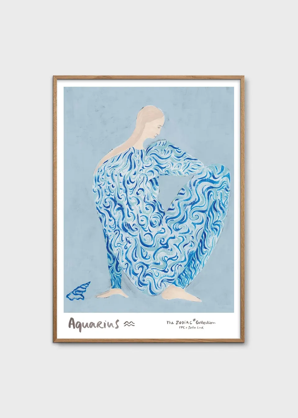 The Poster Club Art Prints Aquarius Poster A4 beige-blau