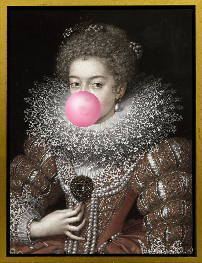 Mineheart Bubblegum Portrait 3 Leinwandbild 21x30 historisch