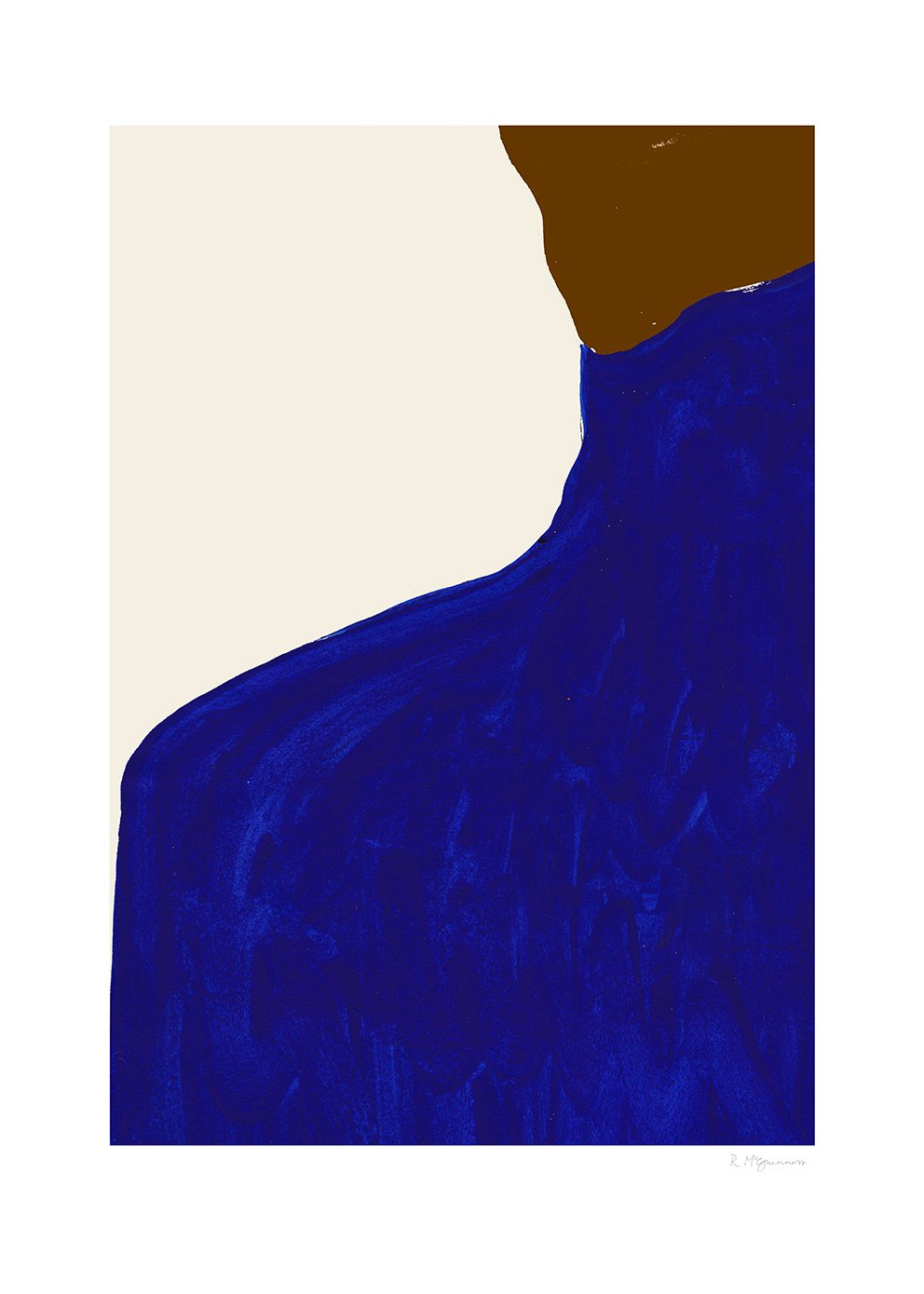 The Poster Club Art Prints Blue Skirt Brown Jumper Poster A4
