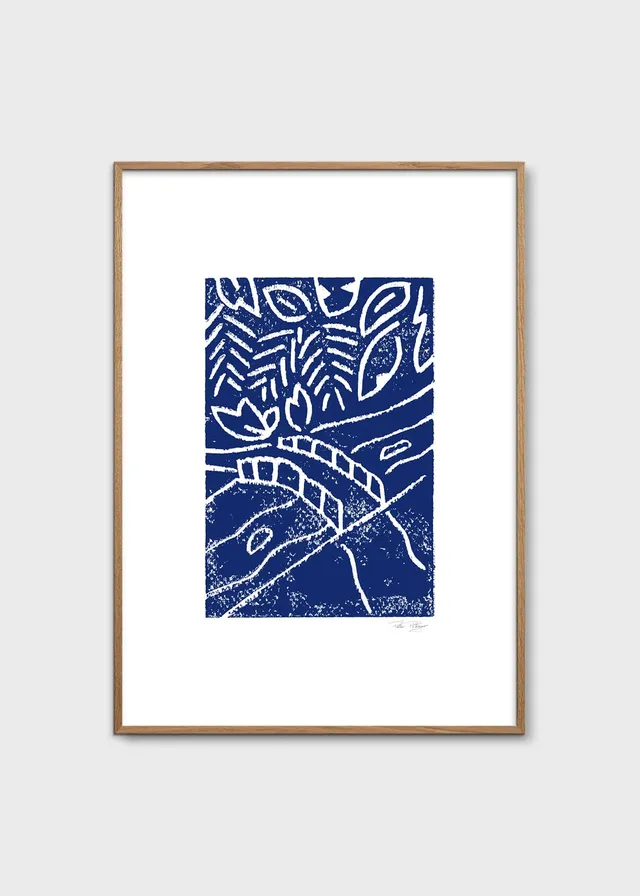 The Poster Club Art Prints 3 PM Poster A4 blau