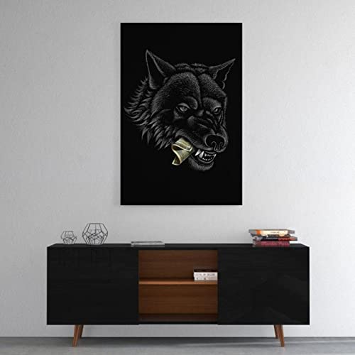 Hustling Sharks Wandbilder Money Wolf Wandbild 30x45 cm Wolf