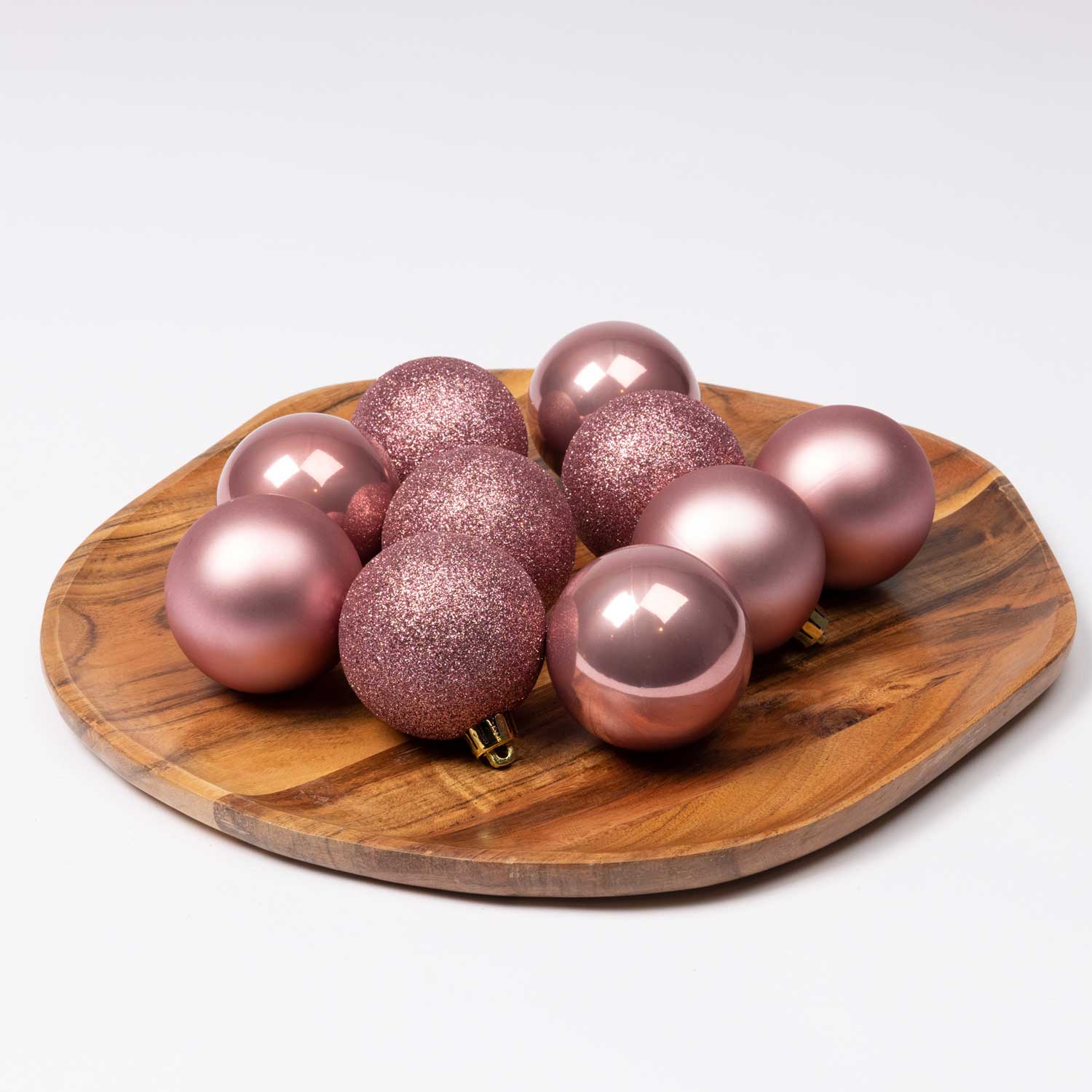 LS-LebenStil Christbaumkugeln Kunststoff pink 33-tlg mit Stern