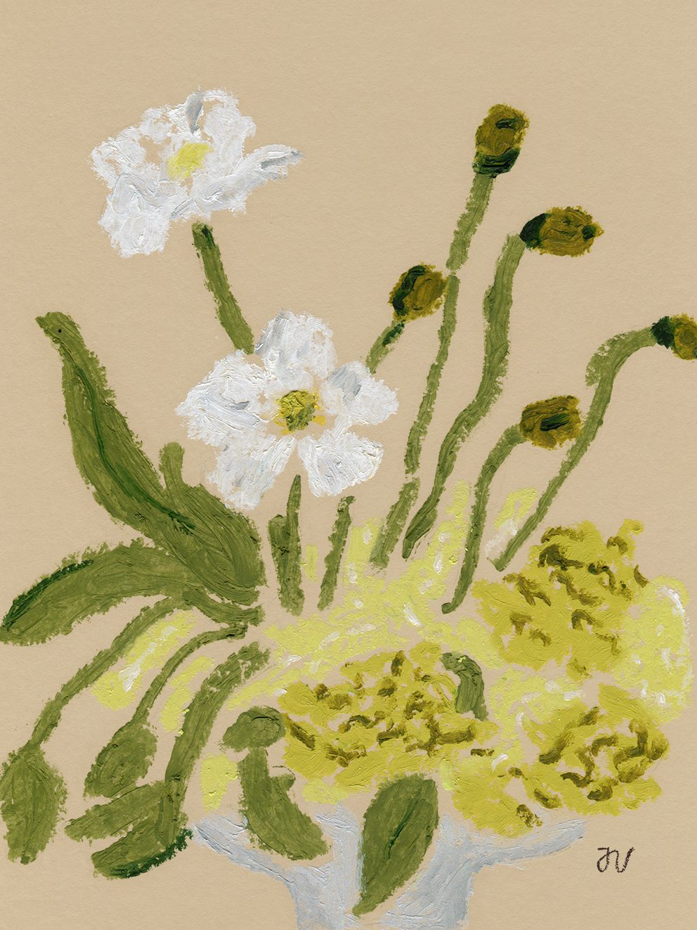 The Poster Club Art Prints Spring Blossom Poster A4 grün