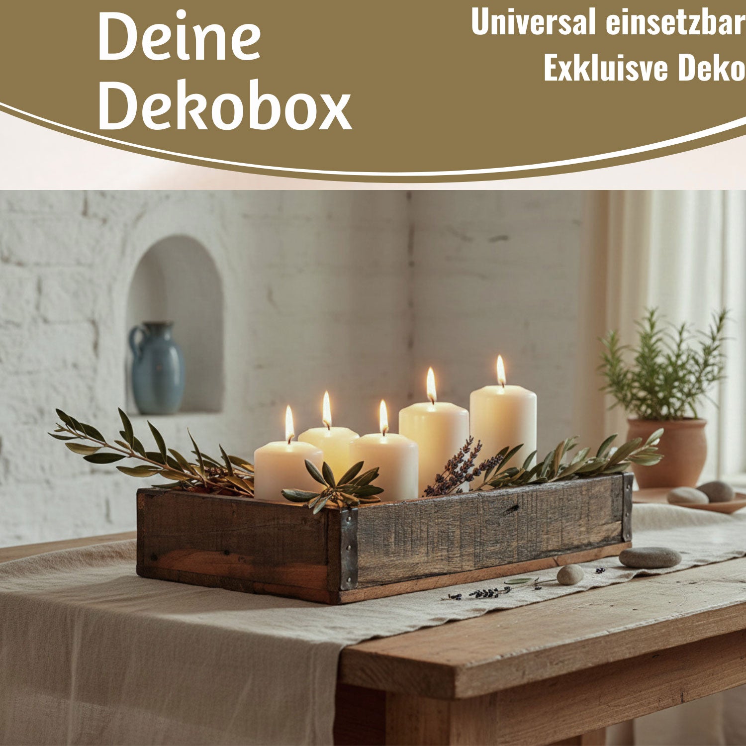 LS-LebenStil Küche & Haushalt Unika Serviertablett Holz 2er Set braun