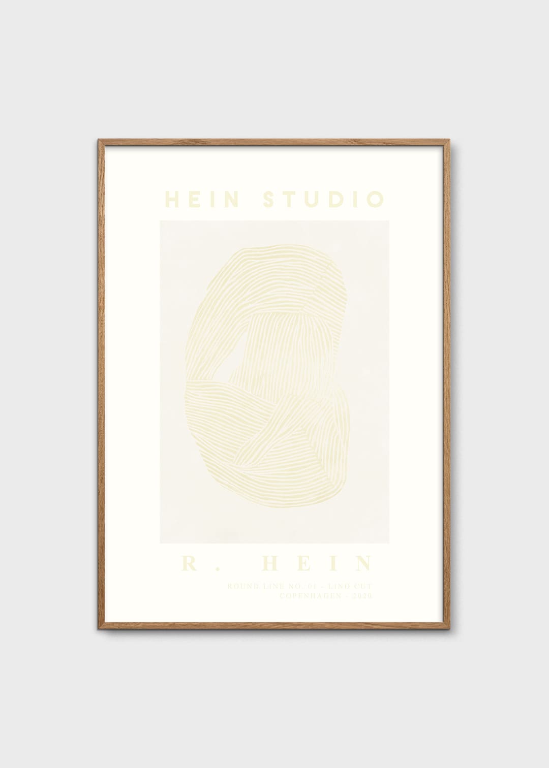 The Poster Club Round Line No. 09 Poster 50x70 beige