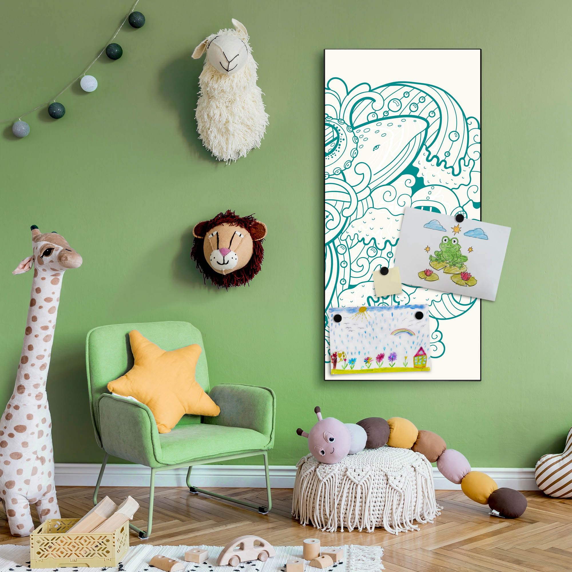 Banjado Magnettafel 37x78 cm Magnetwand Motiv Tiefsee