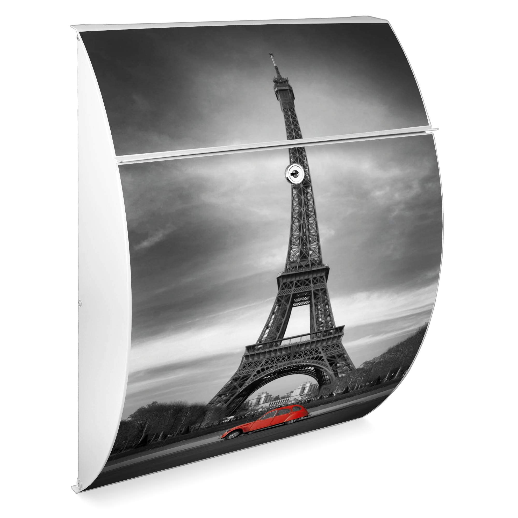 Banjado Riviera 46x33,5x13cm Briefkasten Anthrazit Motiv Paris