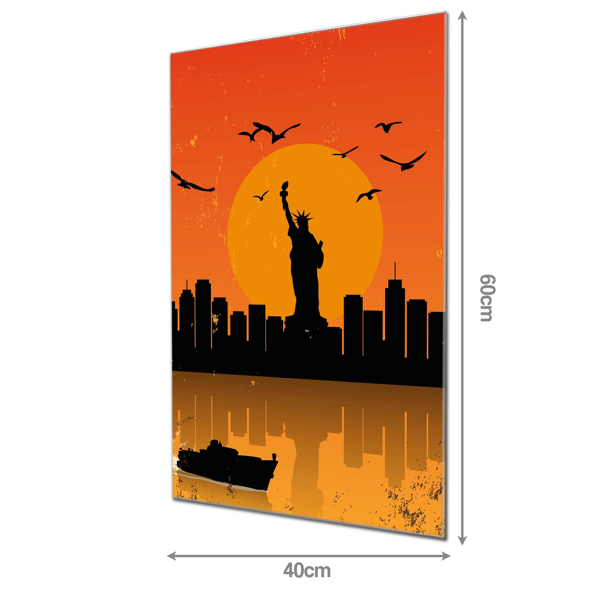 Banjado Magnettafel City Poster New York 40x60 cm Glas