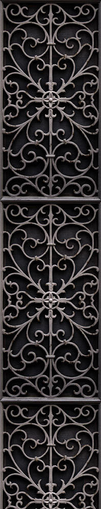 Mineheart Wrought Metal Gate Tapete Schwarz Rolle