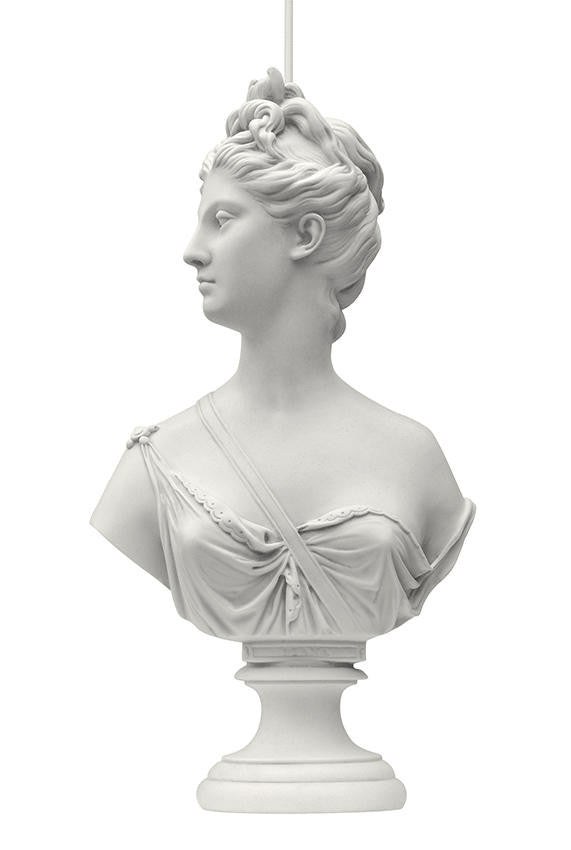 Mineheart Muse Statue Lamp Pendelleuchte Weiß Büste
