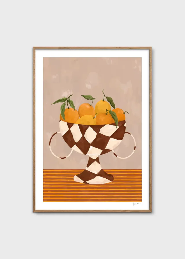 The Poster Club Lemons & Oranges Poster A4 orange