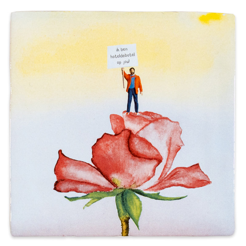 StoryTiles Delft Blue Lots of Love Fliese S 10x10 cm Spruch