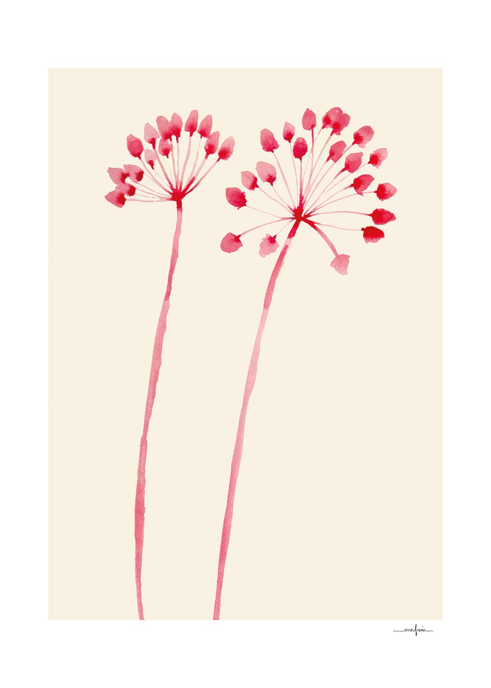 The Poster Club Art Prints Flowers 02 Poster 30x40 cm Beige