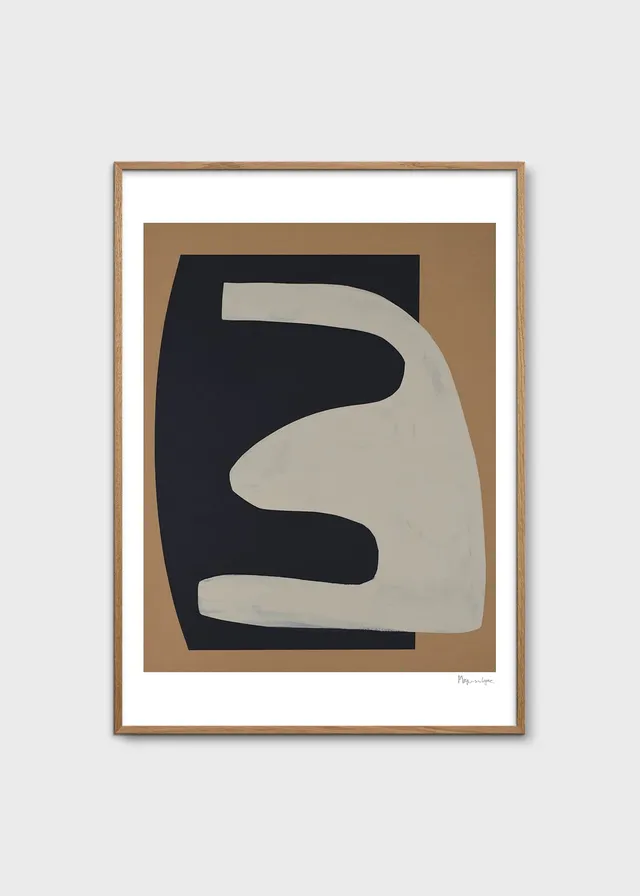 The Poster Club Beige on Black Poster 30x40 schwarz