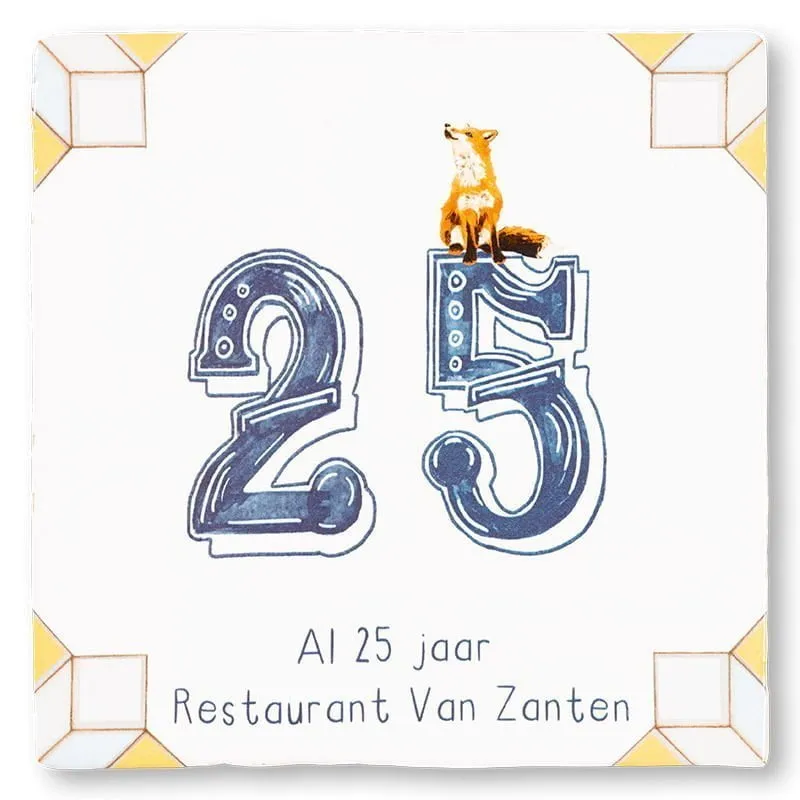 Storytiles Delft Blue 't Vosje telt Jubiläum Fliese 10x10 cm
