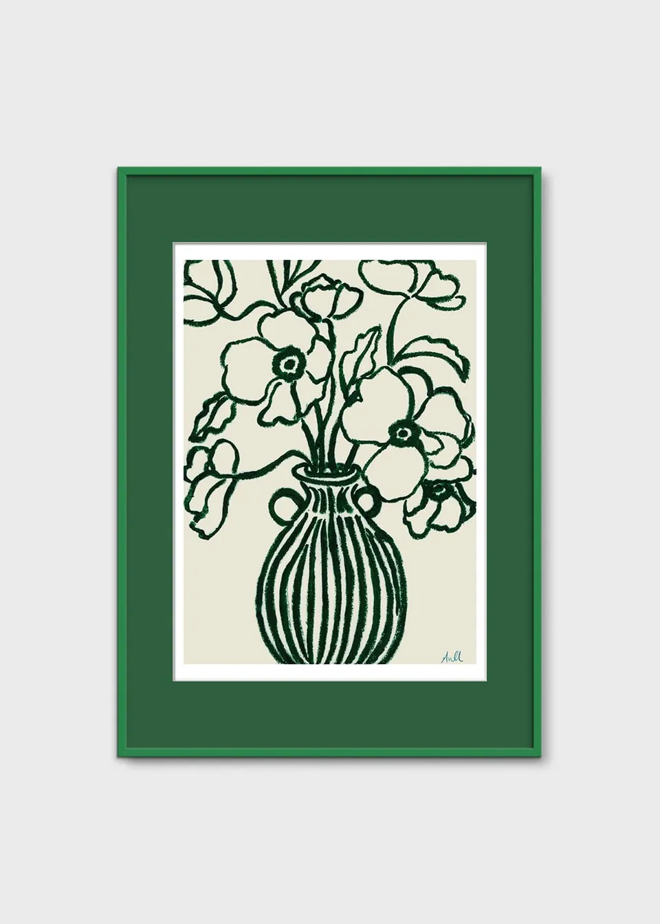 The Poster Club Poppy Studies III Poster 30x40 Grün