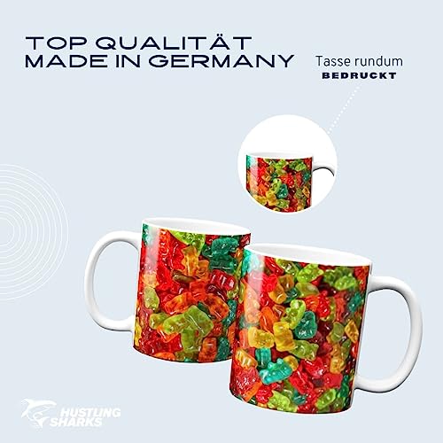 Hustling Sharks Gummibande Tasse 330ml bunt