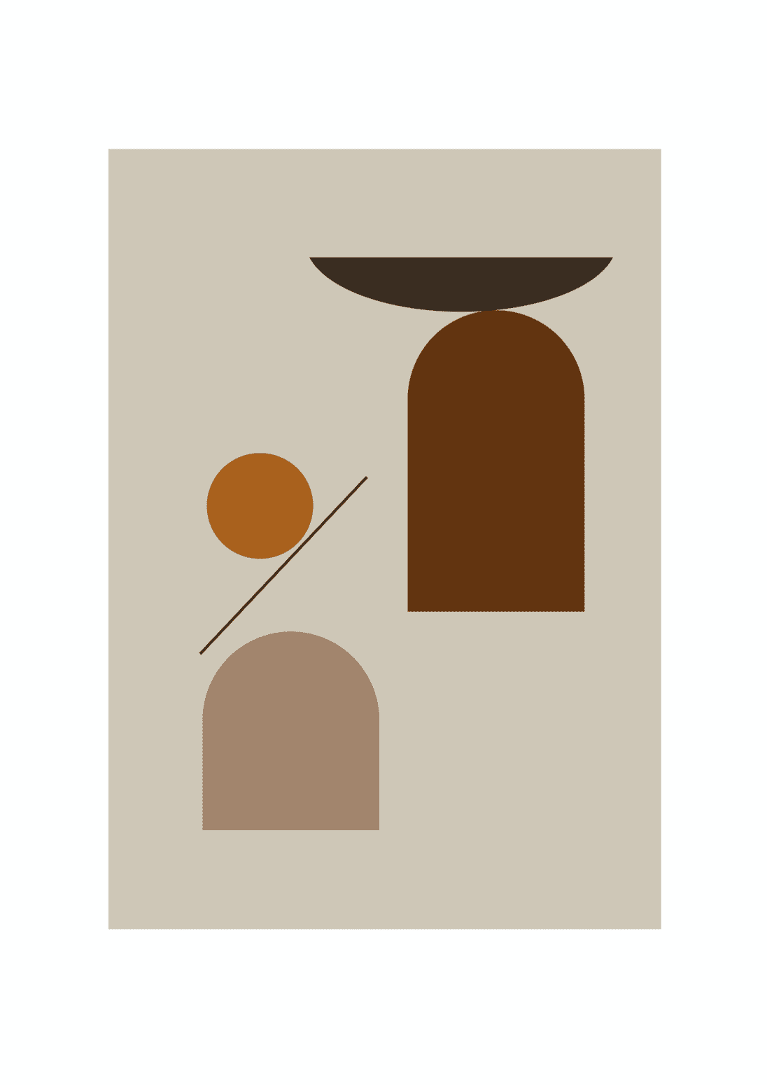 The Poster Club Art Prints New Form 4 Poster A2 beige
