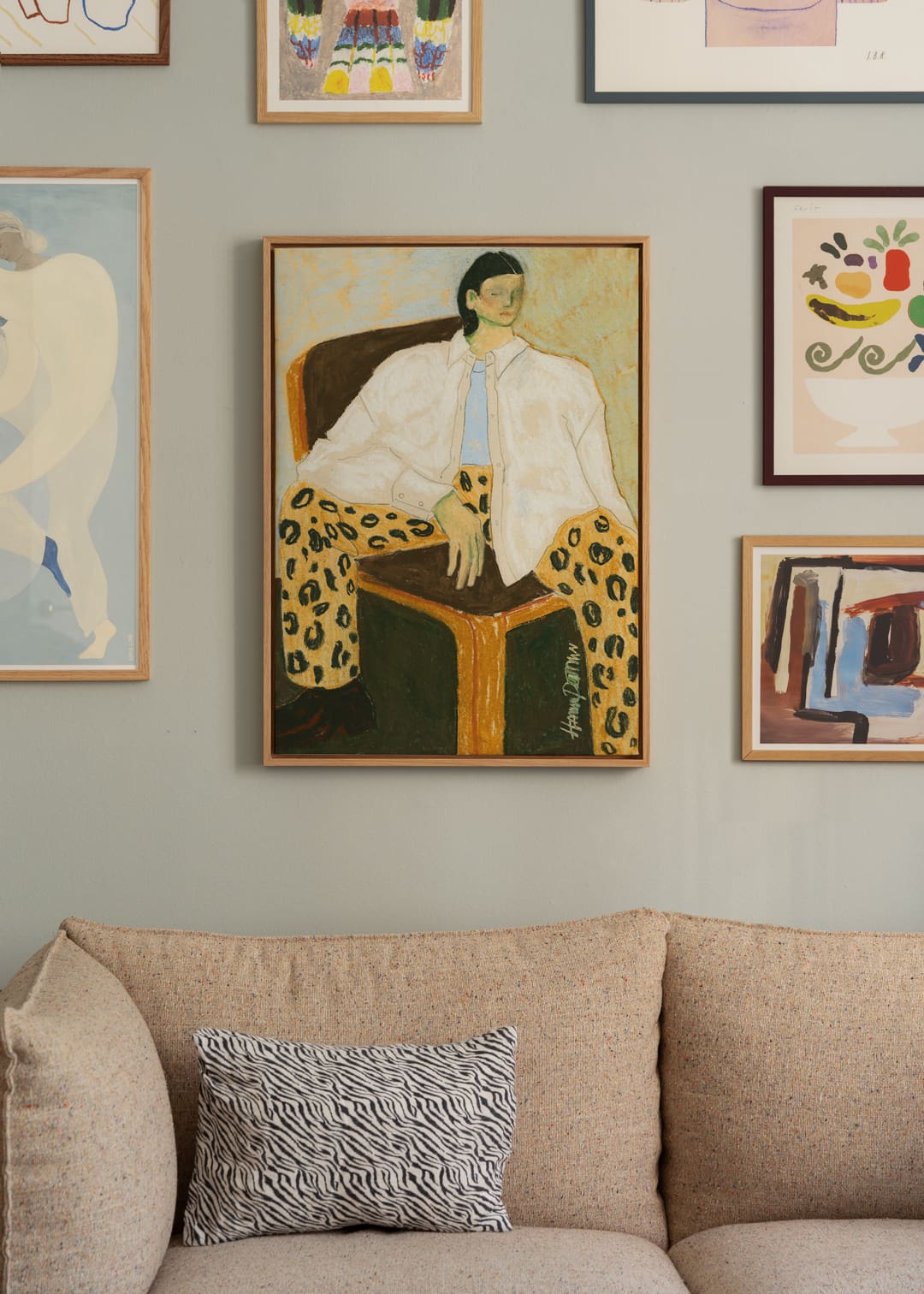 The Poster Club Art Prints Fashion Diva 01 Leinwand 50x70 cm braun