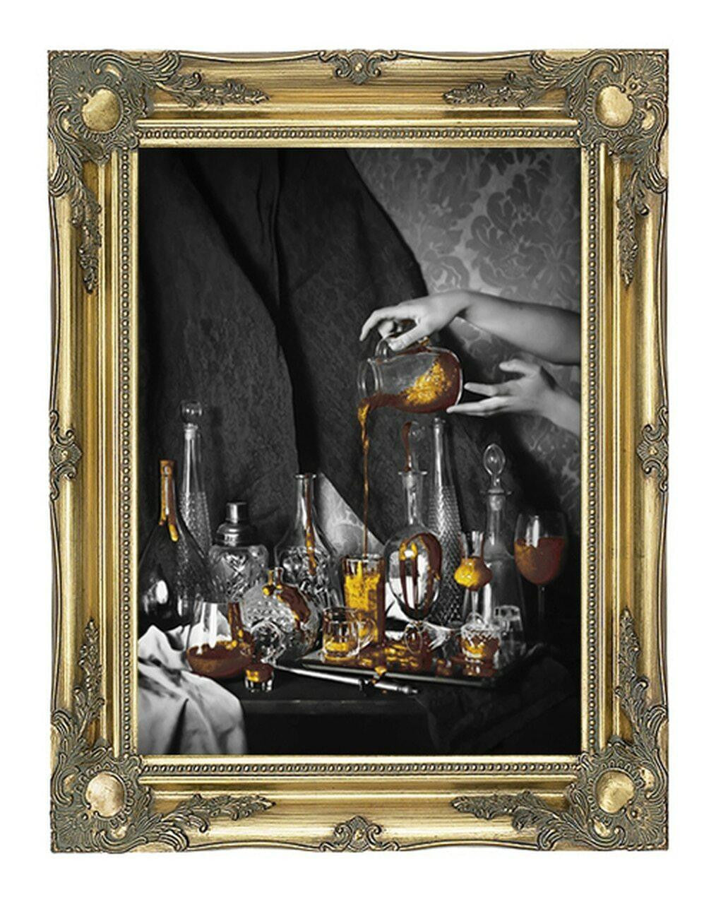 Mineheart Still Life Pink Gold Wandbild 61x81cm rosa