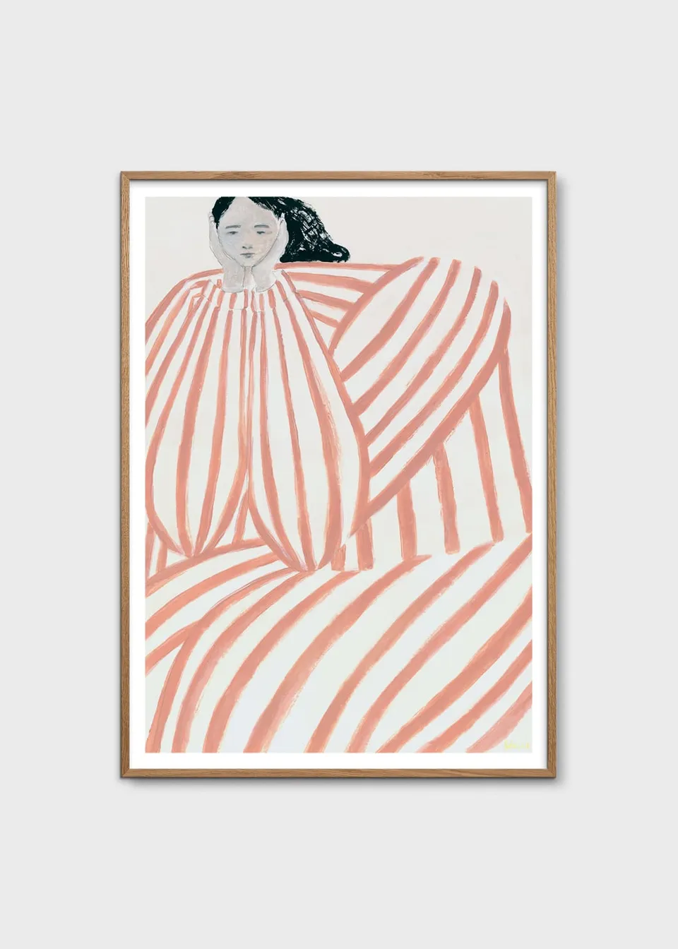 The Poster Club Still Waiting Kunstdruck A4 Beige-Rosa