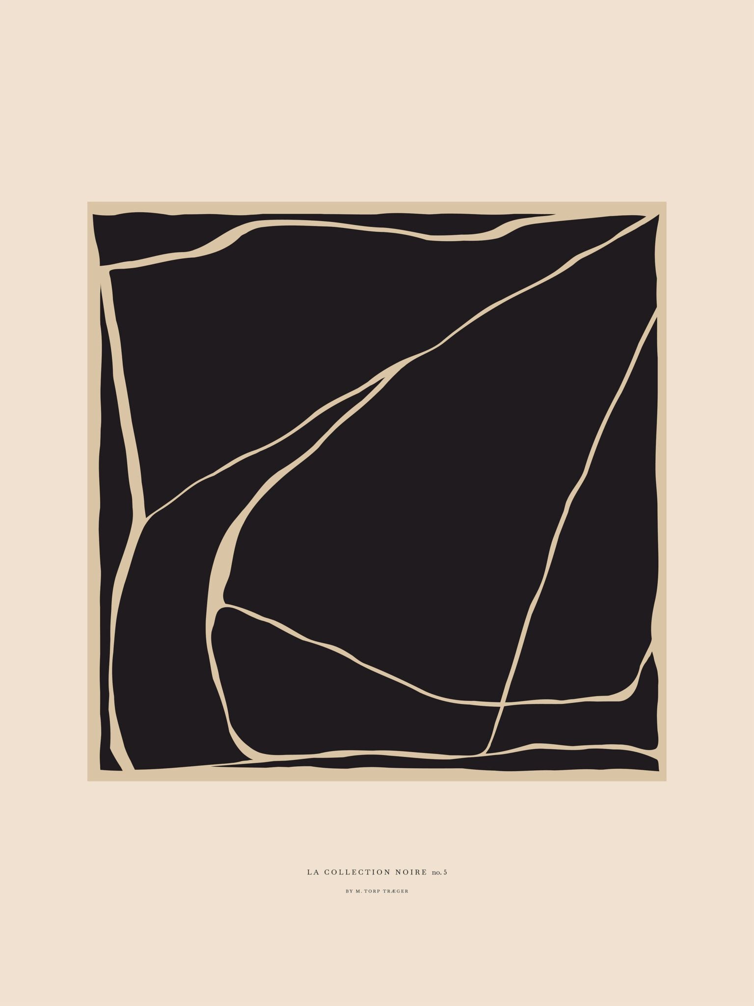 The Poster Club Art Prints Contour Poster A4 Linien Beige