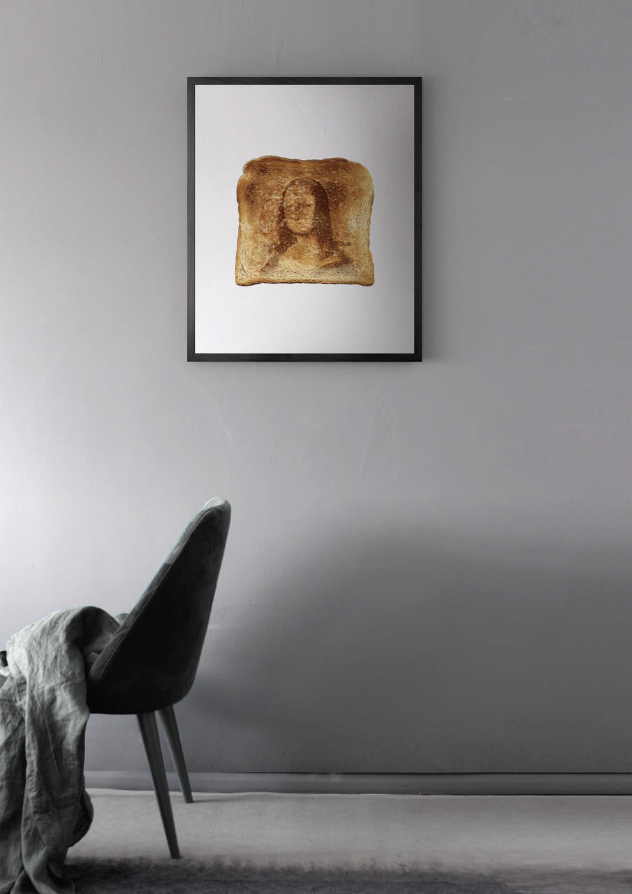 Mineheart Mona Lisa Toast Wandbild 30x41 Leinwand Pop Art