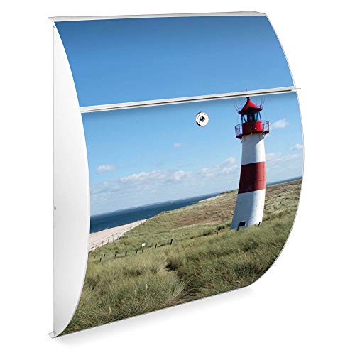 Banjado Riviera Briefkasten Weiß Leuchtturm A4