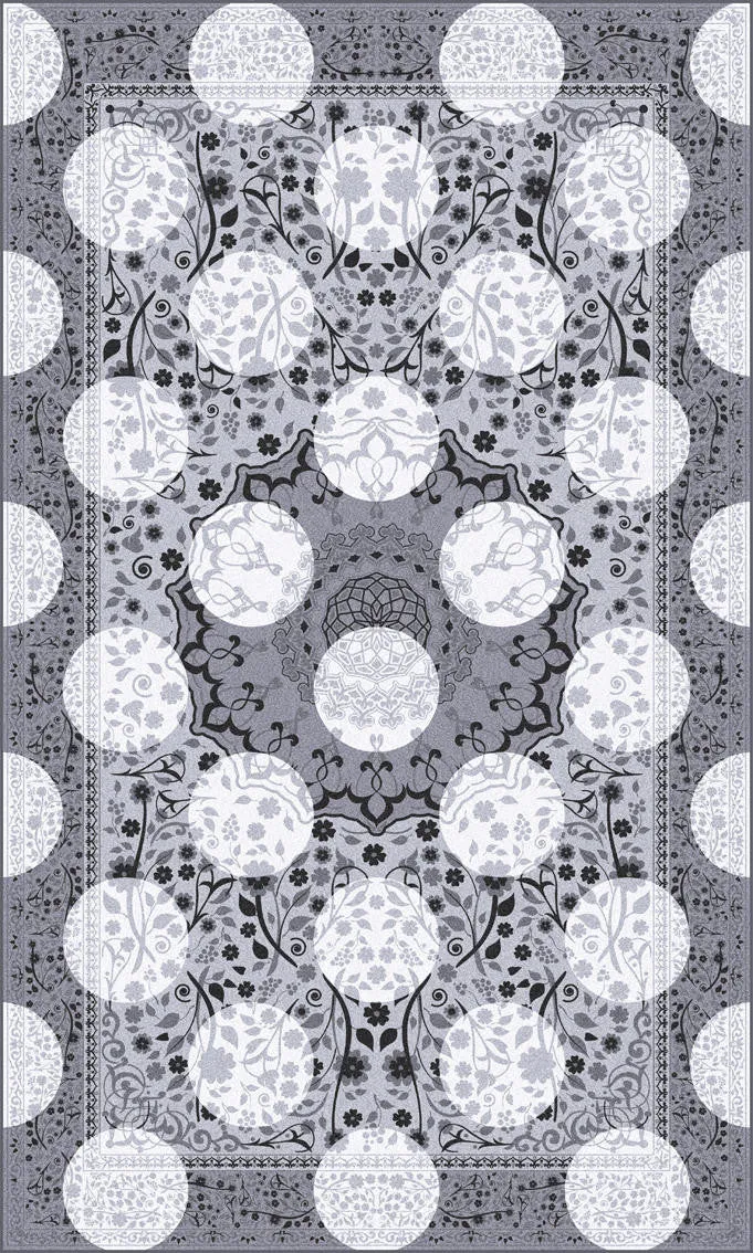 Mineheart Monochrome Magic Rug Teppich Muster 20x20 cm Grau