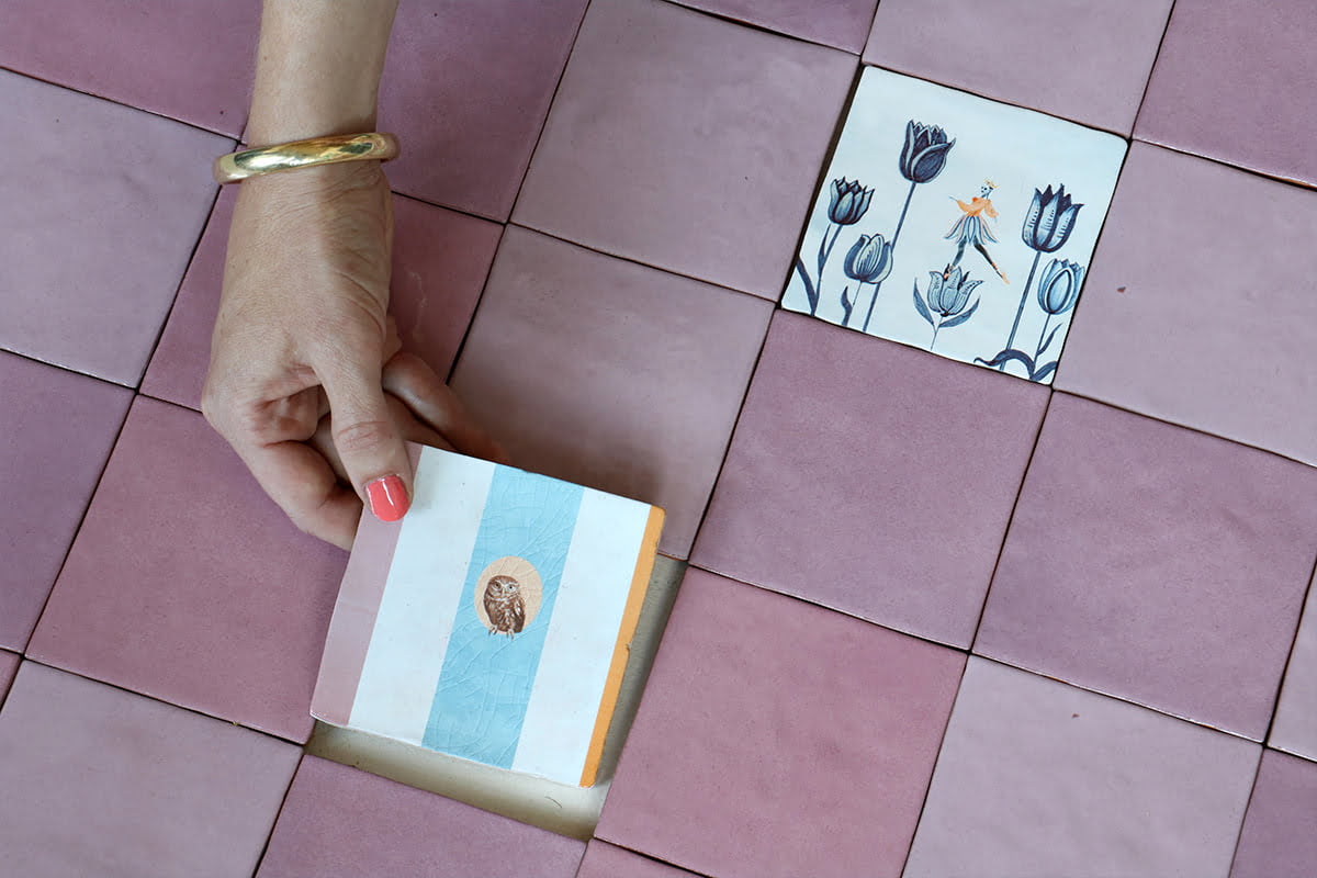 Storytiles Plain Tiles Zellige Rose Wandfliese 10x10 cm