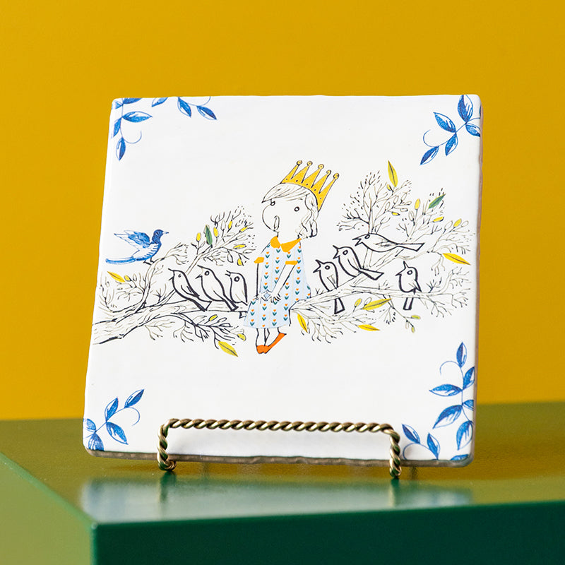 Storytiles Delft Blue Vogelkoortje Fliese S 10x10 cm Vögel