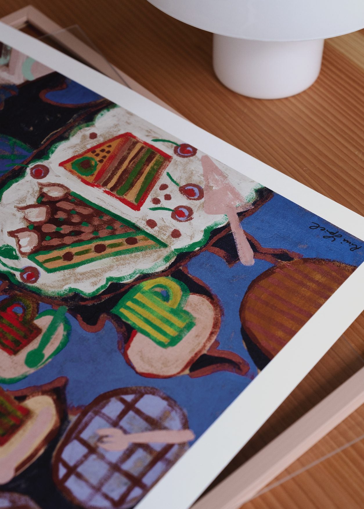 The Poster Club Cake Kunstdruck 50x50 cm bunt abstrakt