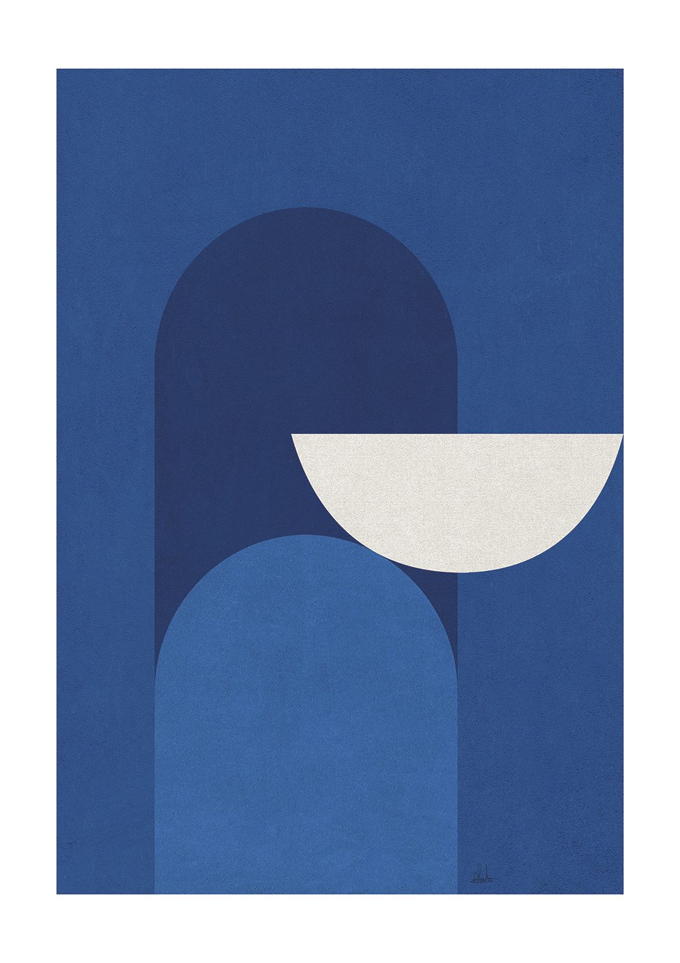 The Poster Club Art Prints Abstract Blue Poster 50x70 blau