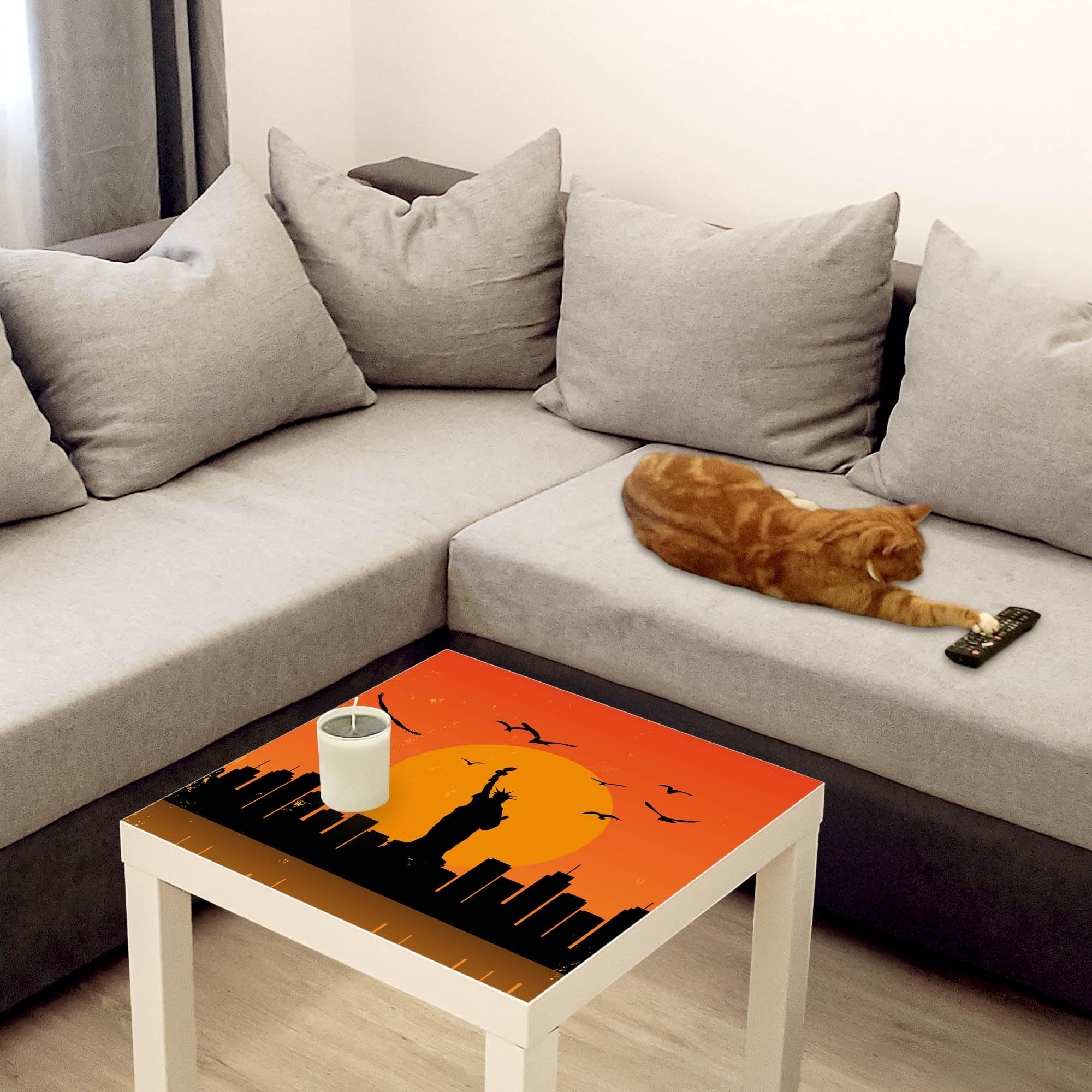 Banjado Möbelfolie City Poster New York Tischfolie 55x55