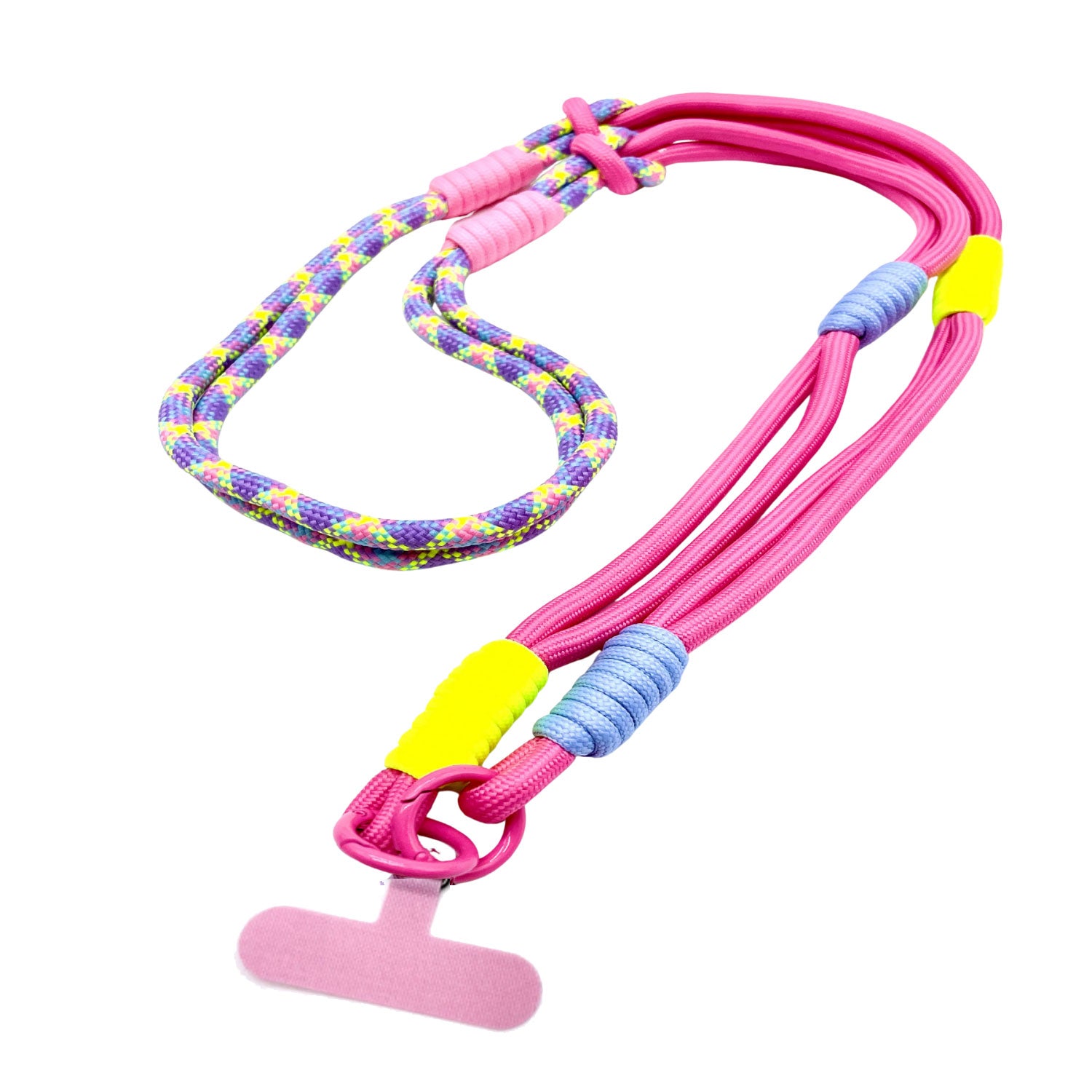 LS-LebenStil Uhren & Schmuck Palma Handykette rose lila 125cm Universalpad