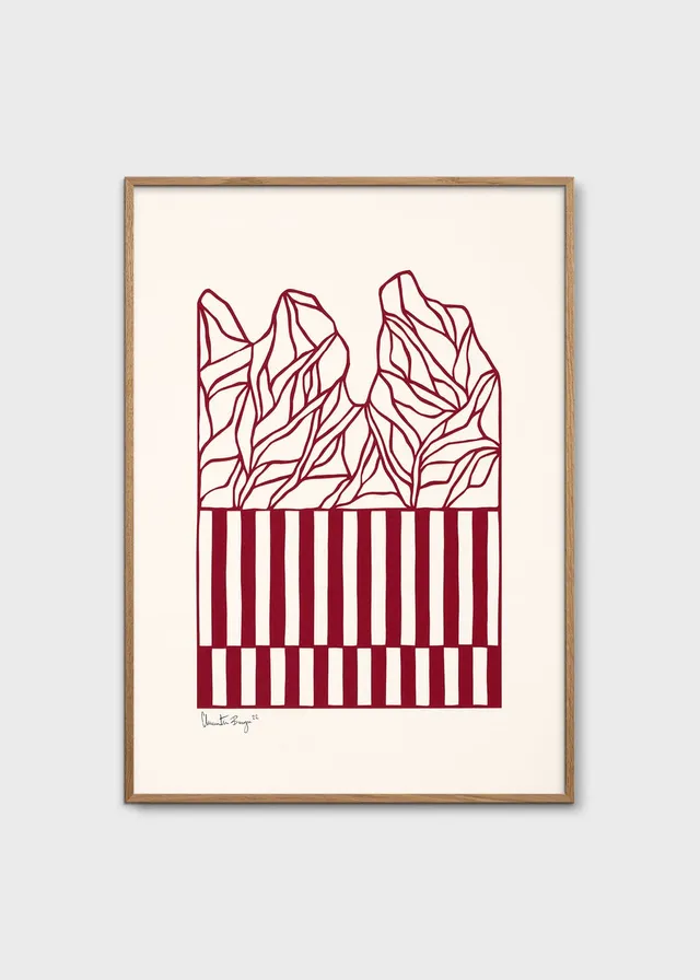 The Poster Club Art Prints Stripes No 01 Poster 30x40 rot