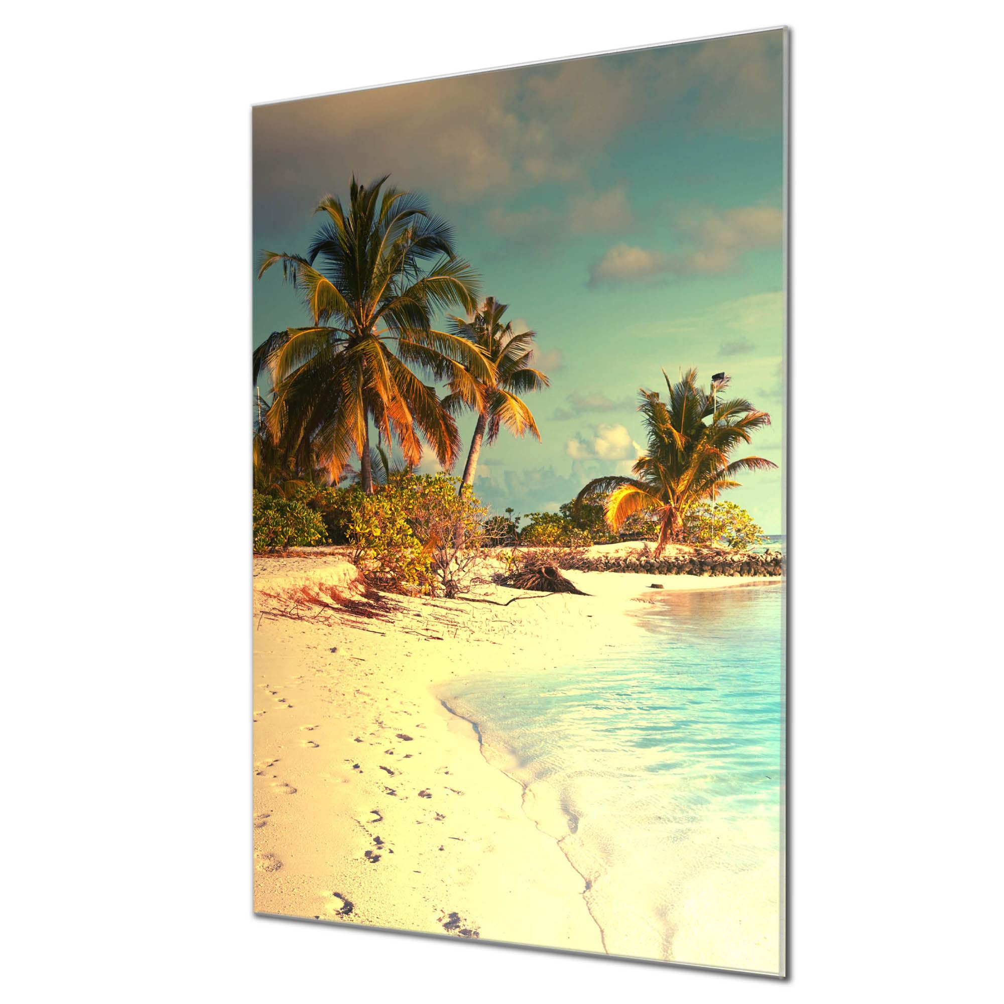 Banjado Magnettafel Paradis Glasmagnettafel 40x60 cm Strand