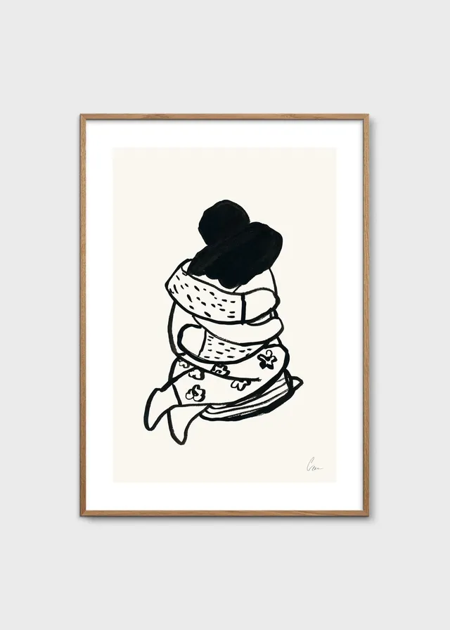 The Poster Club Art Prints Embrace Poster 30x40 schwarz-weiß