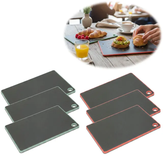 LS-LebenStil Essbrettchen 6er Set Kunststoff grau 23x16cm